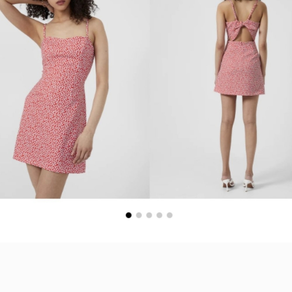 French Connection Red and White Tie Back Sundress